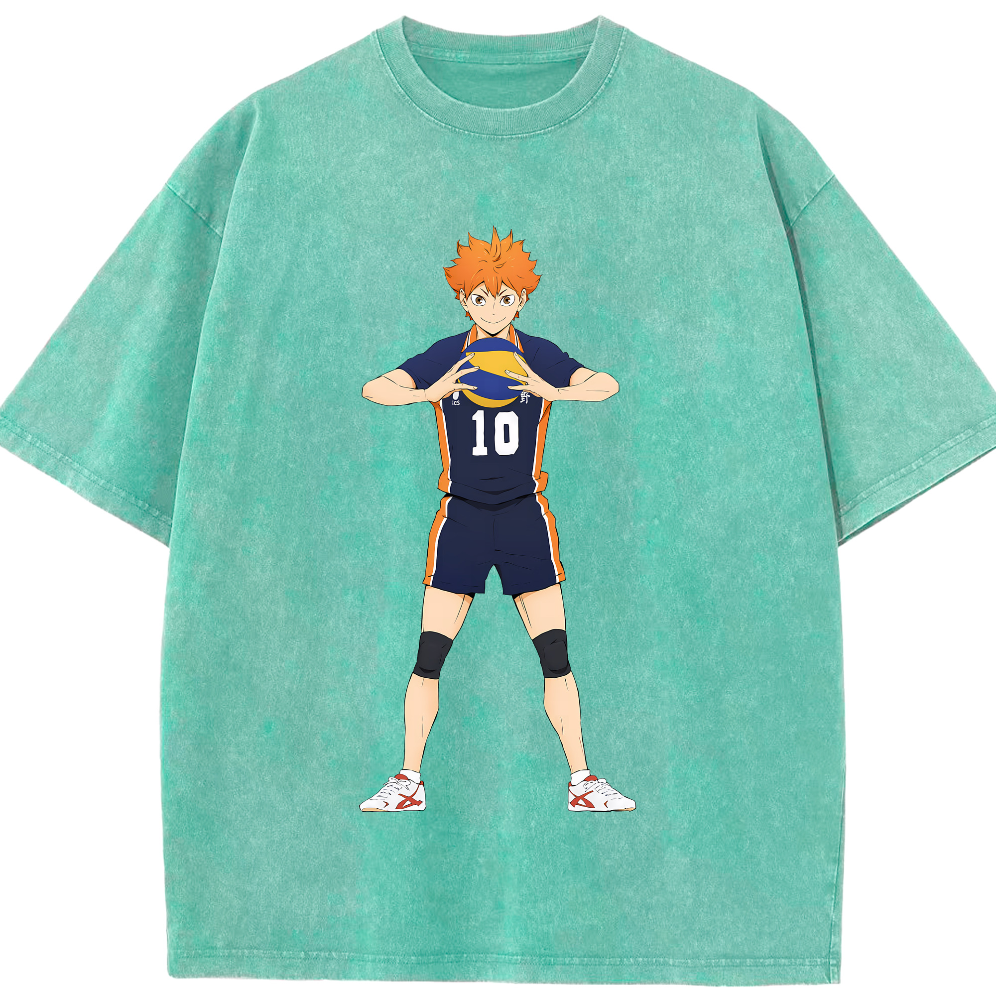 （画像用） ハイキュー!! Haikyu!! 綿100% ヴィンテージ風 半袖Tシャツ（フロントプリント）